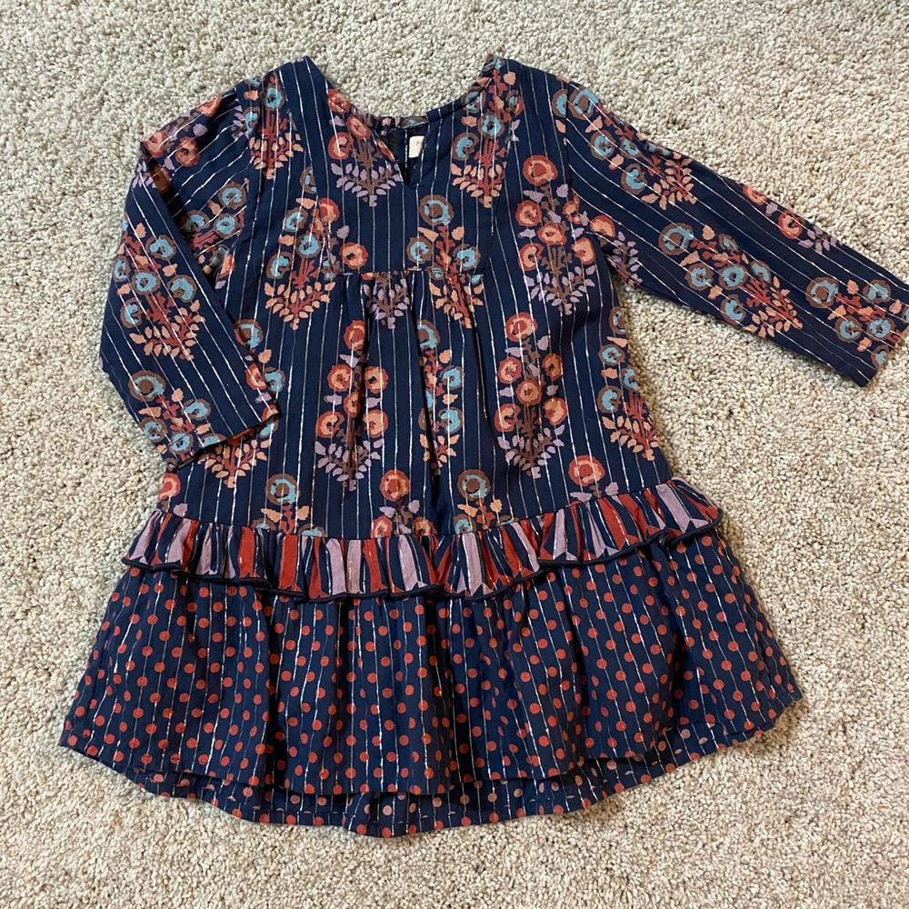 Pink Chicken Long Sleeve Floral Dress!
